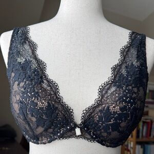 ThirdLove Black Lace Plunge Bra - Women Intimates & Sleepwear